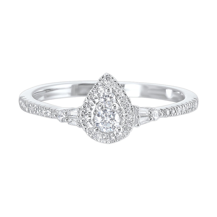 10Kt White Gold Diamond 1/5Ctw Ring