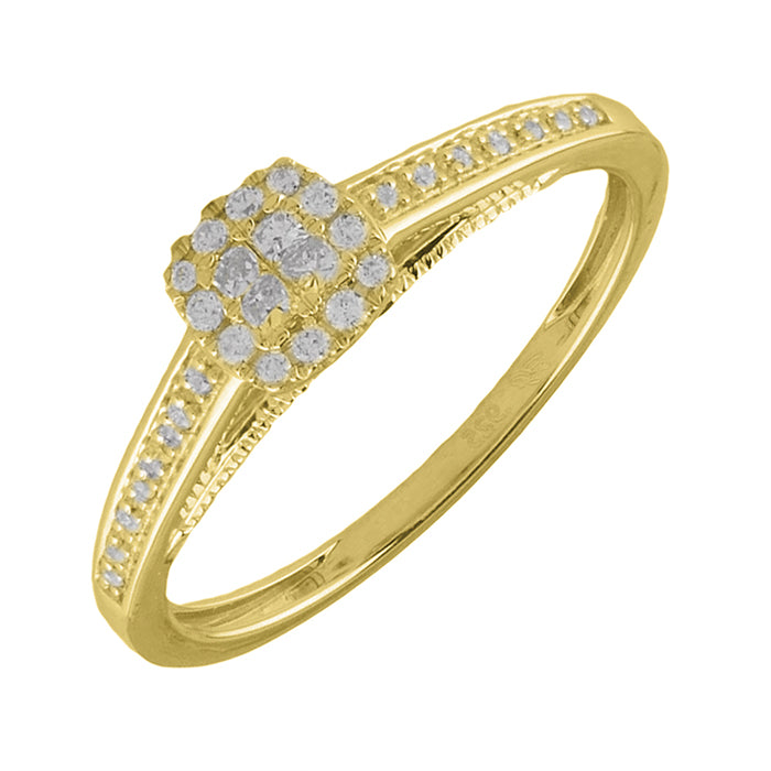 10Kt Yellow Gold Diamond 1/5Ctw Ring