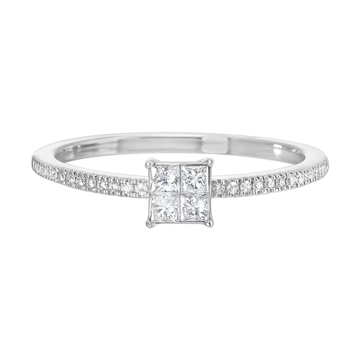 10Kt White Gold Diamond 1/5Ctw Ring