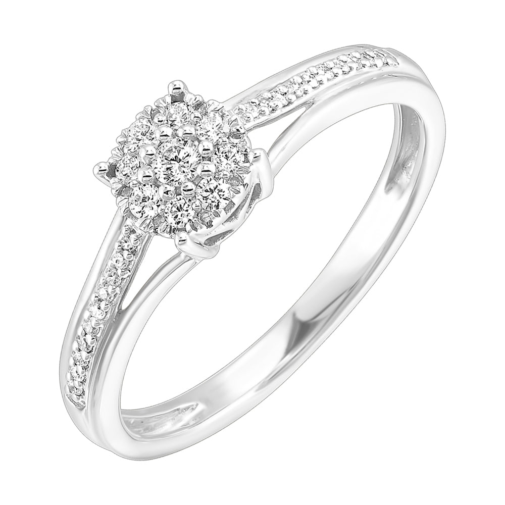 10Kt White Gold Diamond 1/5Ctw Ring