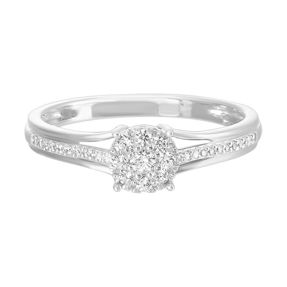 10Kt White Gold Diamond 1/5Ctw Ring