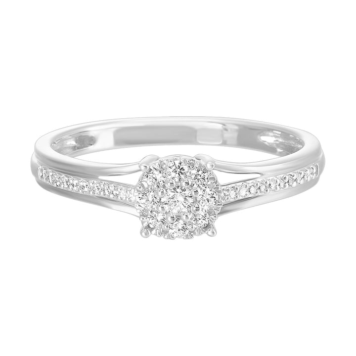 10Kt White Gold Diamond 1/5Ctw Ring