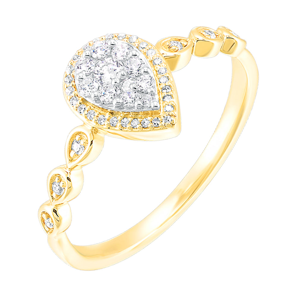 10Kt Yellow Gold Diamond 1/5Ctw Ring