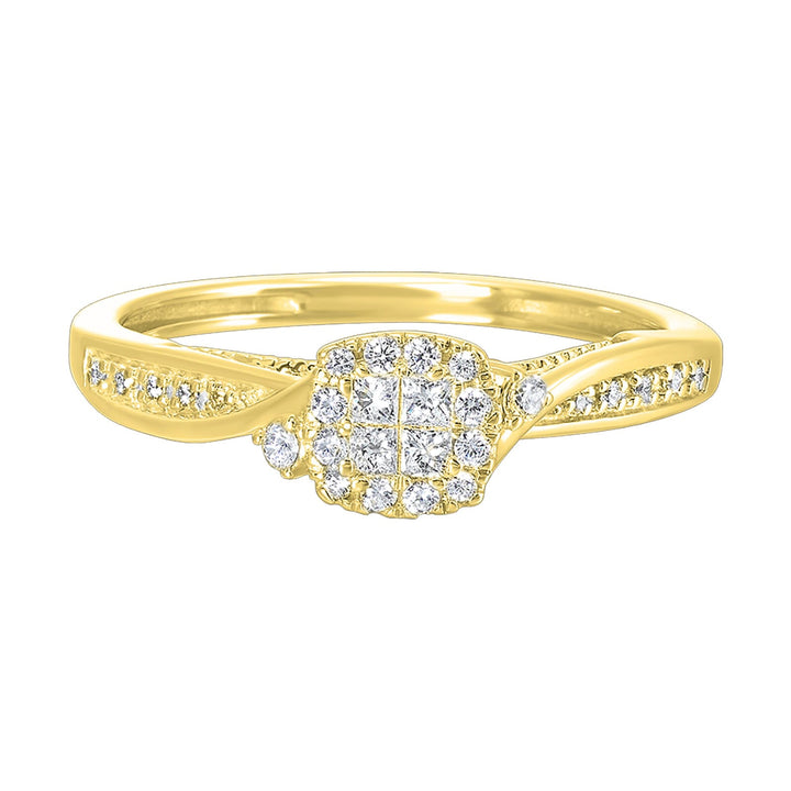 10Kt Yellow Gold Diamond 1/5Ctw Ring