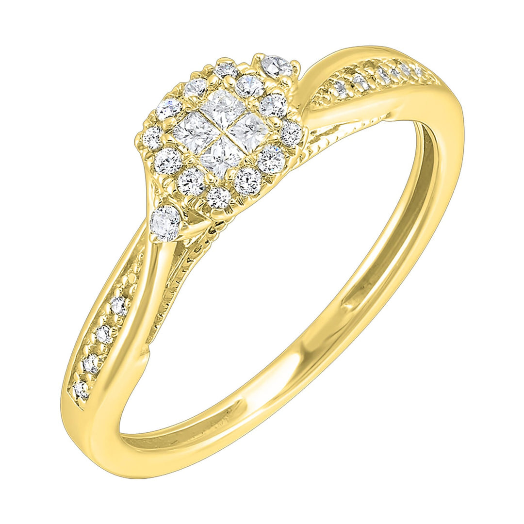 10Kt Yellow Gold Diamond 1/5Ctw Ring