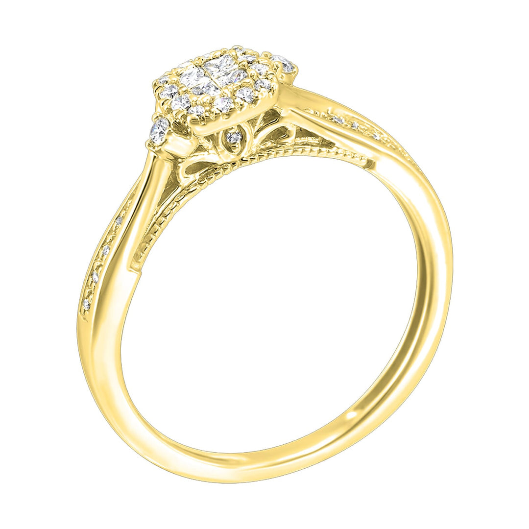 10Kt Yellow Gold Diamond 1/5Ctw Ring