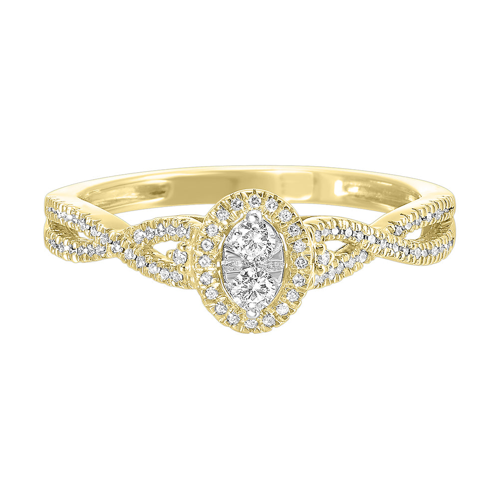 10Kt Yellow Gold Diamond 1/5Ctw Ring
