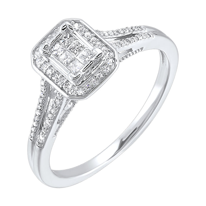 10Kt White Gold Diamond 1/4Ctw Ring