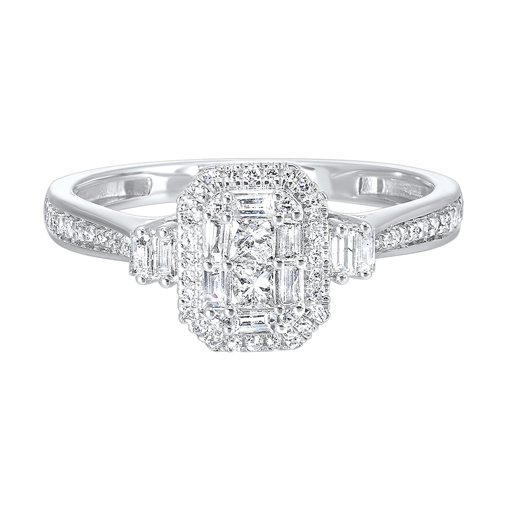 10Kt White Gold Diamond 1/4Ctw Ring