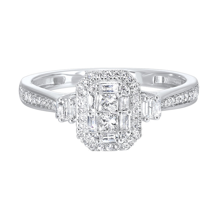 10Kt White Gold Diamond 1/4Ctw Ring