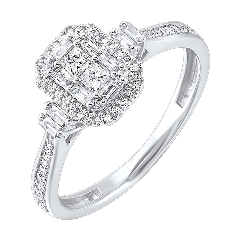10Kt White Gold Diamond 1/4Ctw Ring