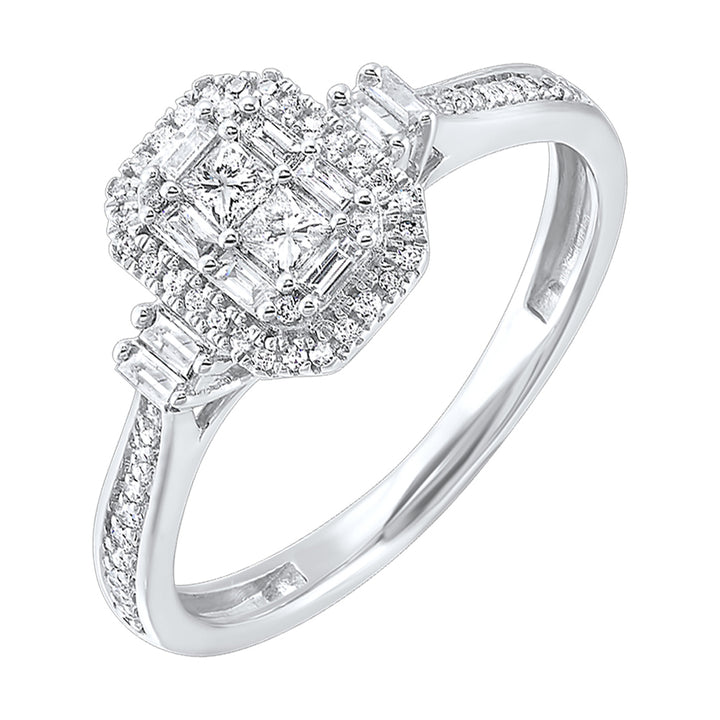 10Kt White Gold Diamond 1/4Ctw Ring