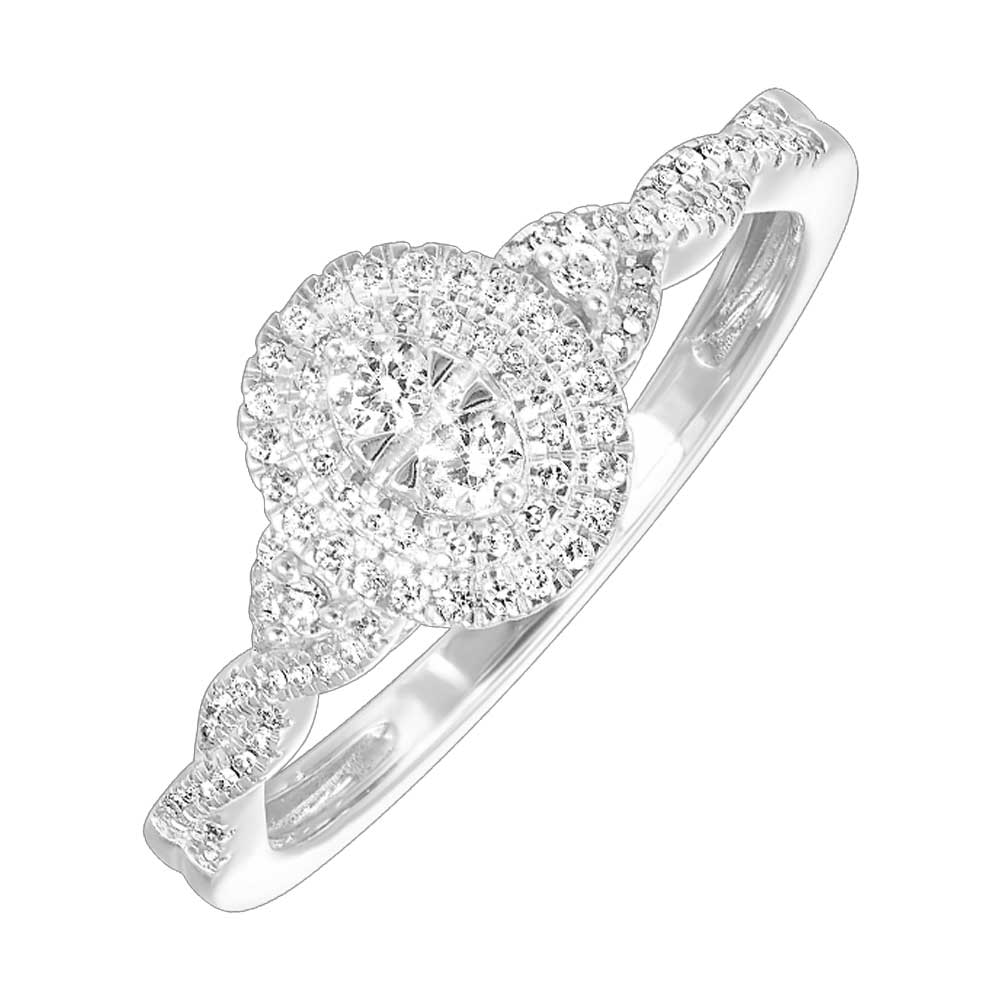 10Kt White Gold Diamond 1/4Ctw Ring