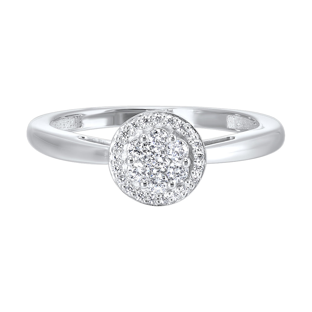 10Kt White Gold Diamond 1/4Ctw Ring