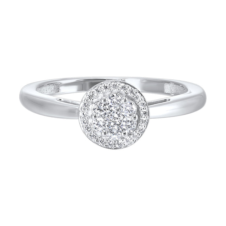 10Kt White Gold Diamond 1/4Ctw Ring