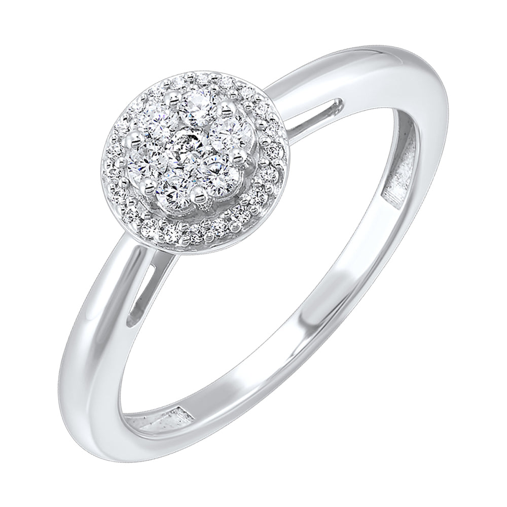 10Kt White Gold Diamond 1/4Ctw Ring
