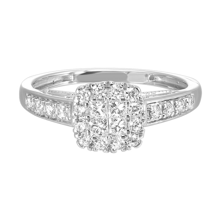 10Kt White Gold Diamond 1/2Ctw Ring
