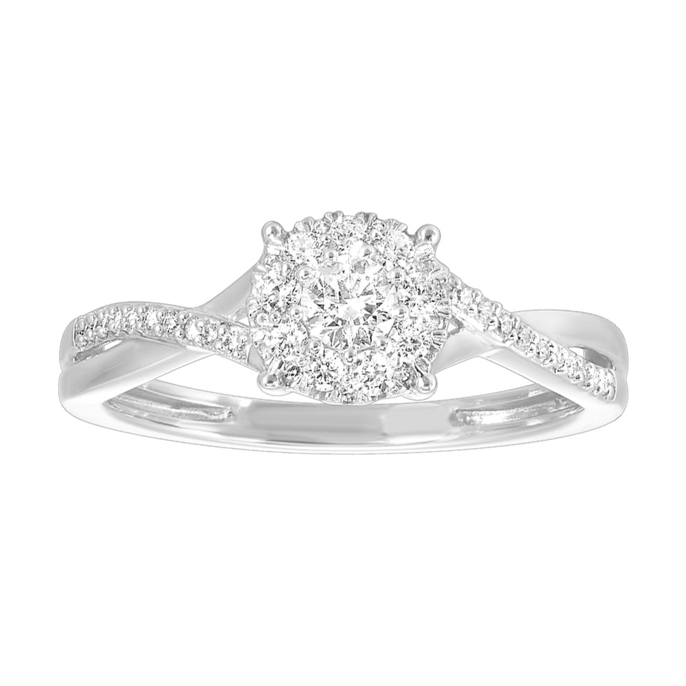 10Kt White Gold Diamond 3/8Ctw Ring