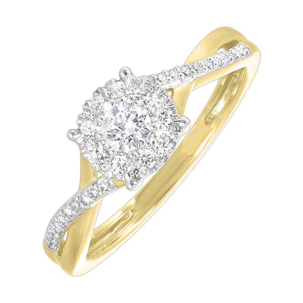 10Kt Yellow Gold Diamond 3/8Ctw Ring
