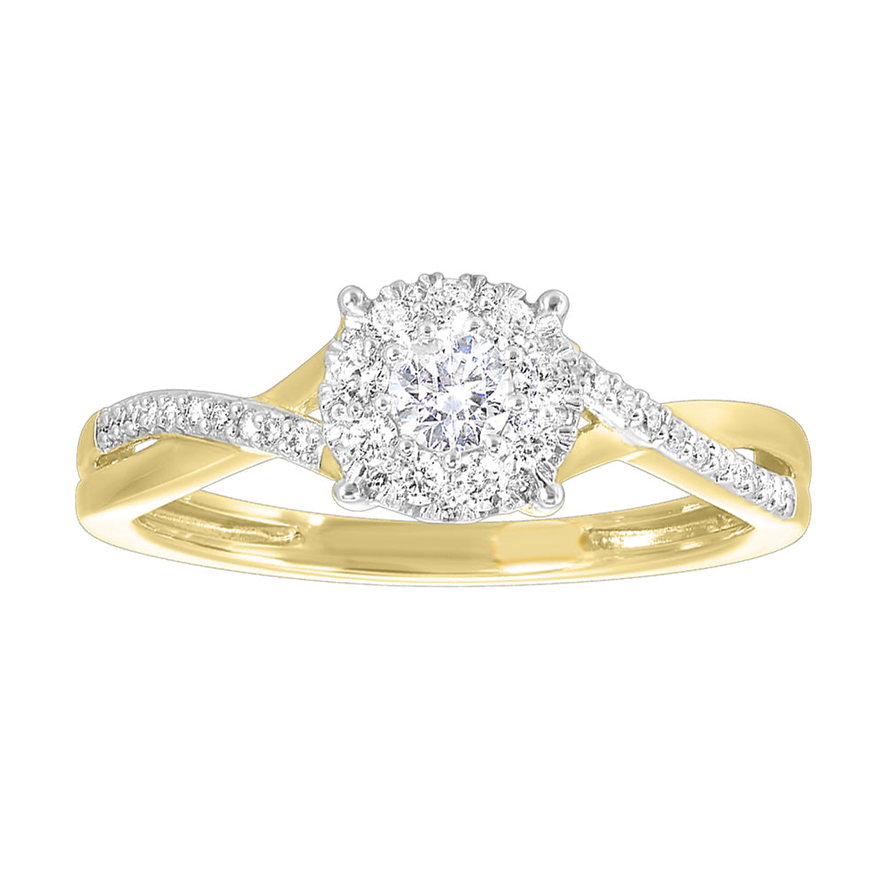 10Kt Yellow Gold Diamond 3/8Ctw Ring