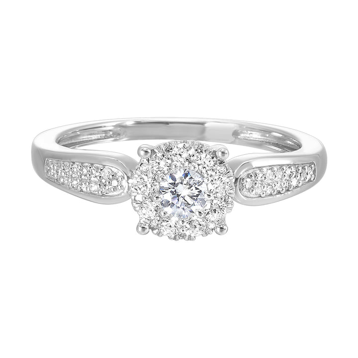10Kt White Gold Diamond 3/8Ctw Ring