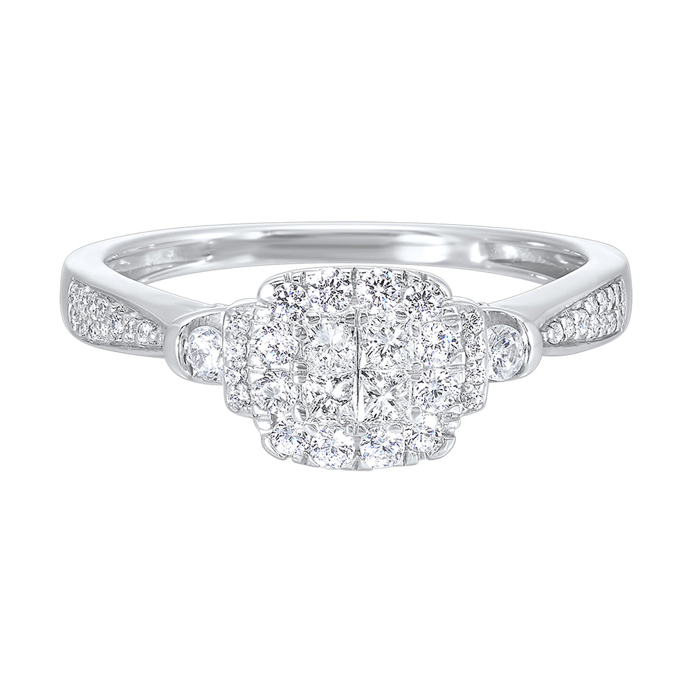 10Kt White Gold Diamond 3/8Ctw Ring