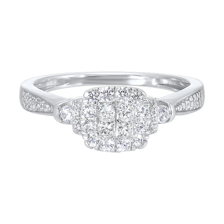 10Kt White Gold Diamond 3/8Ctw Ring
