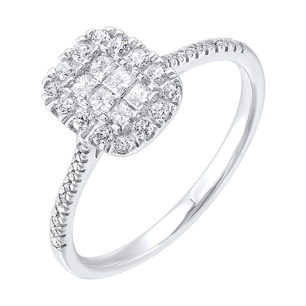 10Kt White Gold Diamond 1/2Ctw Ring