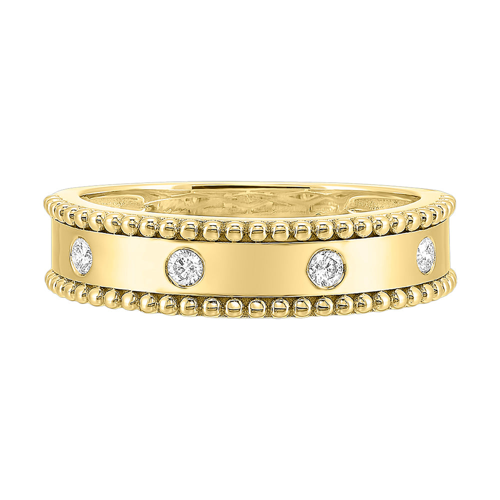 14Kt Yellow Gold Diamond 1/10Ctw Ring