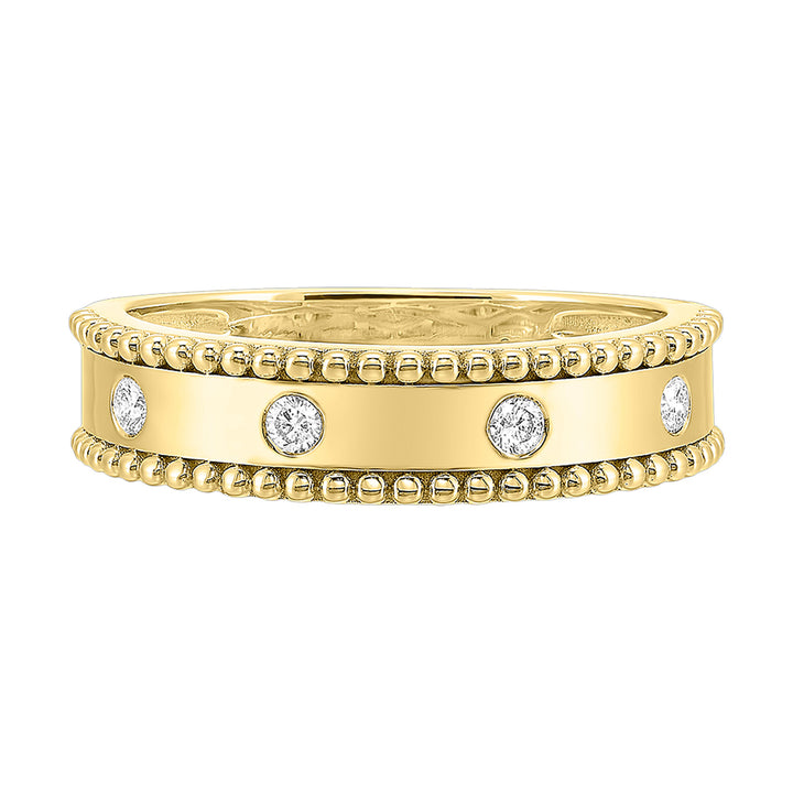 14Kt Yellow Gold Diamond 1/10Ctw Ring