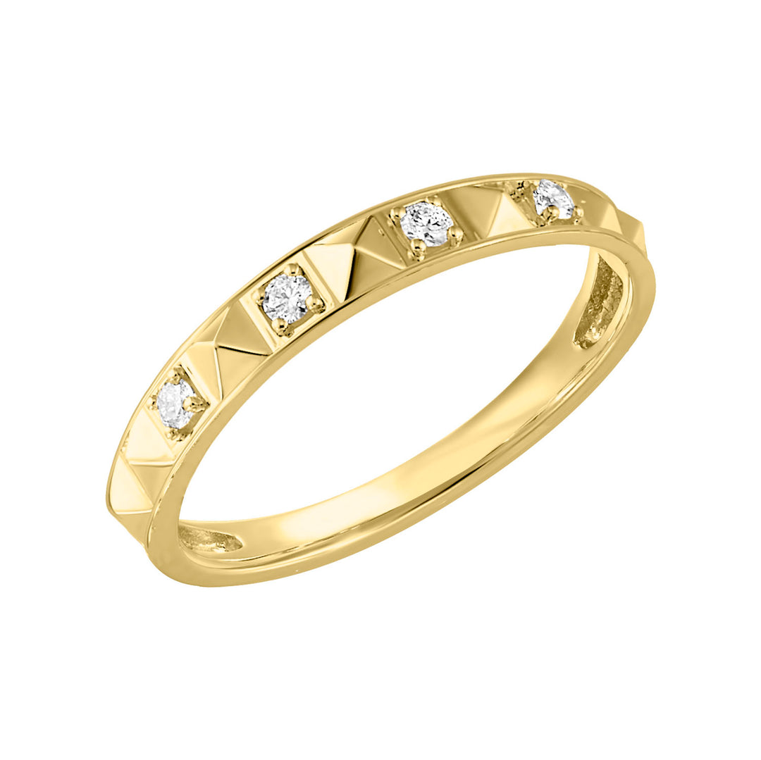 14Kt Yellow Gold Diamond 1/10Ctw Ring