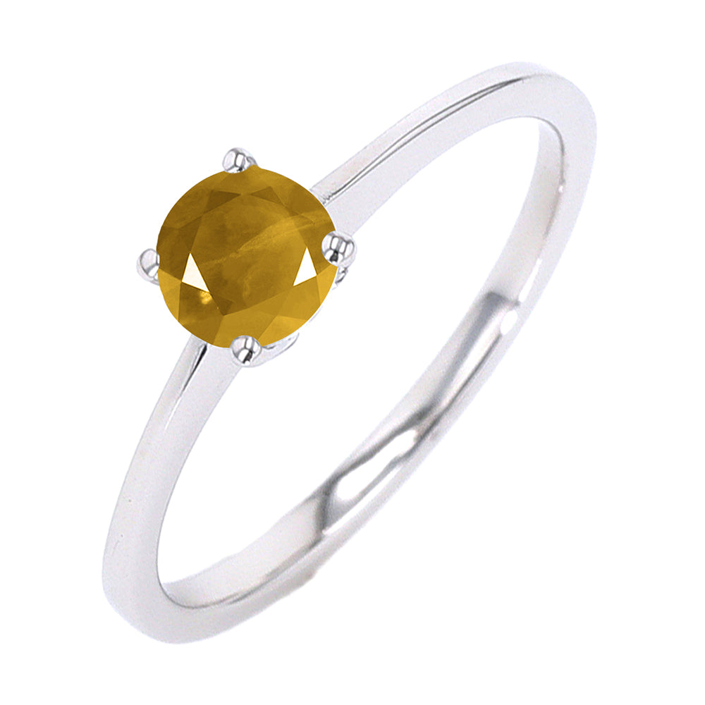 Silver Citrine 5/8Ctw Ring