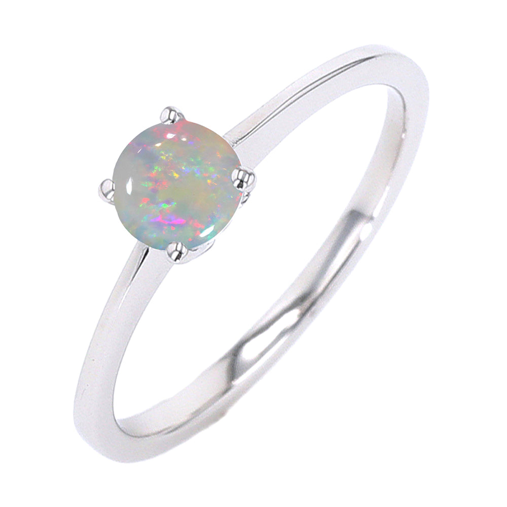 Silver Opal 5/8Ctw Ring