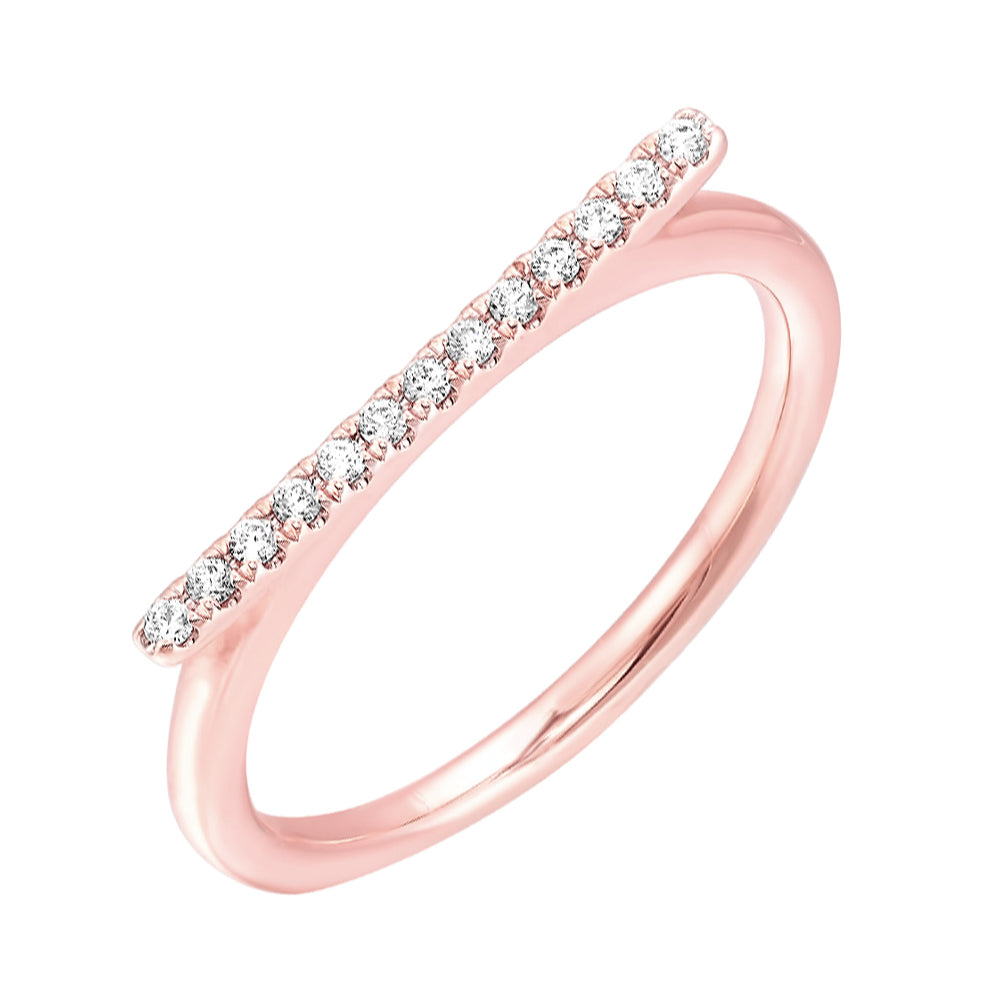 10Kt Rose Gold Diamond 1/10Ctw Ring