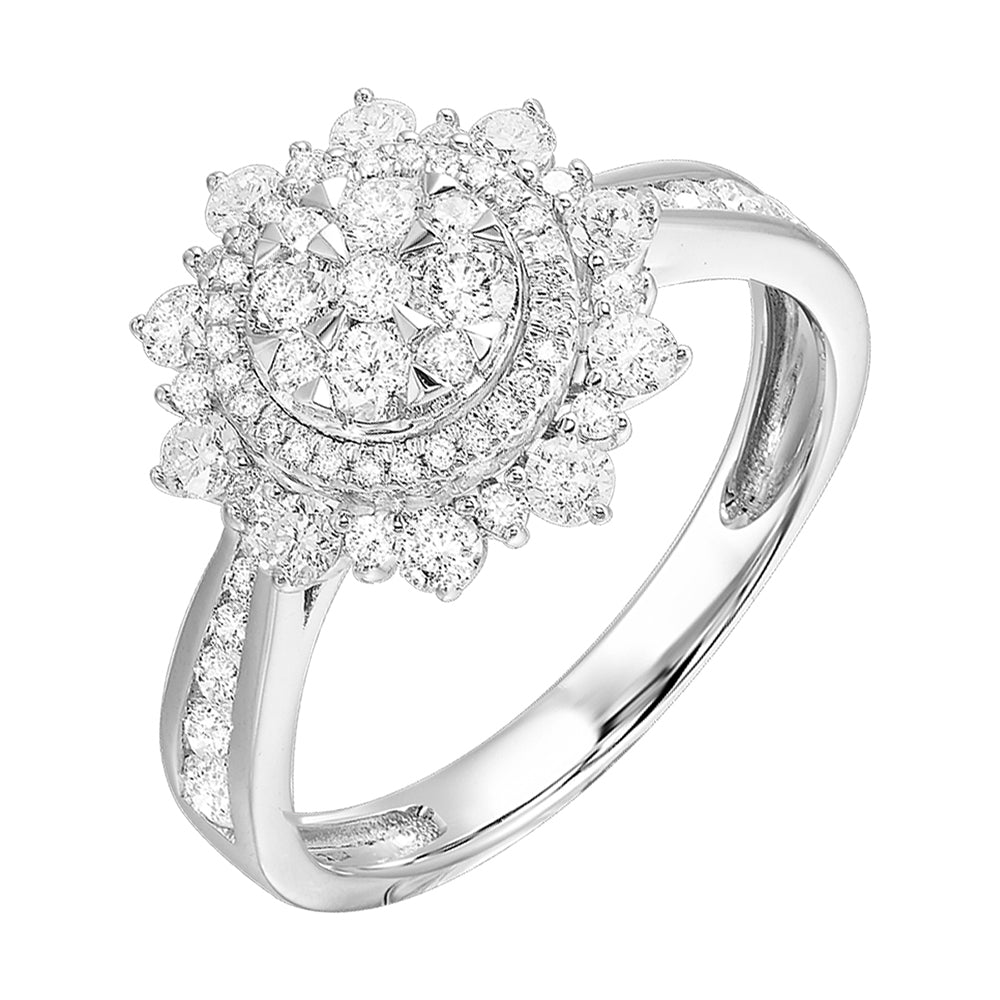 14Kt White Gold Diamond 1Ctw Ring