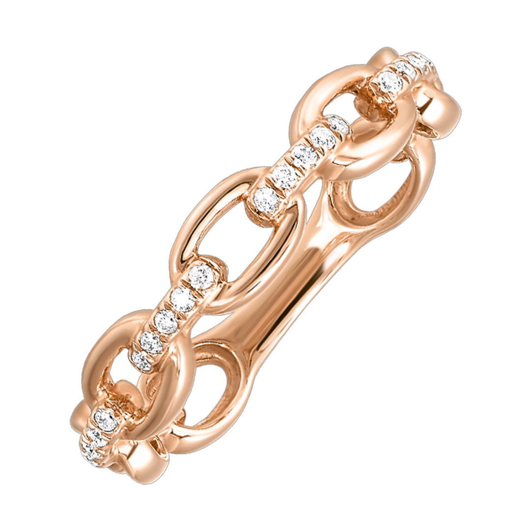 14Kt Rose Gold Diamond 1/10Ctw Ring