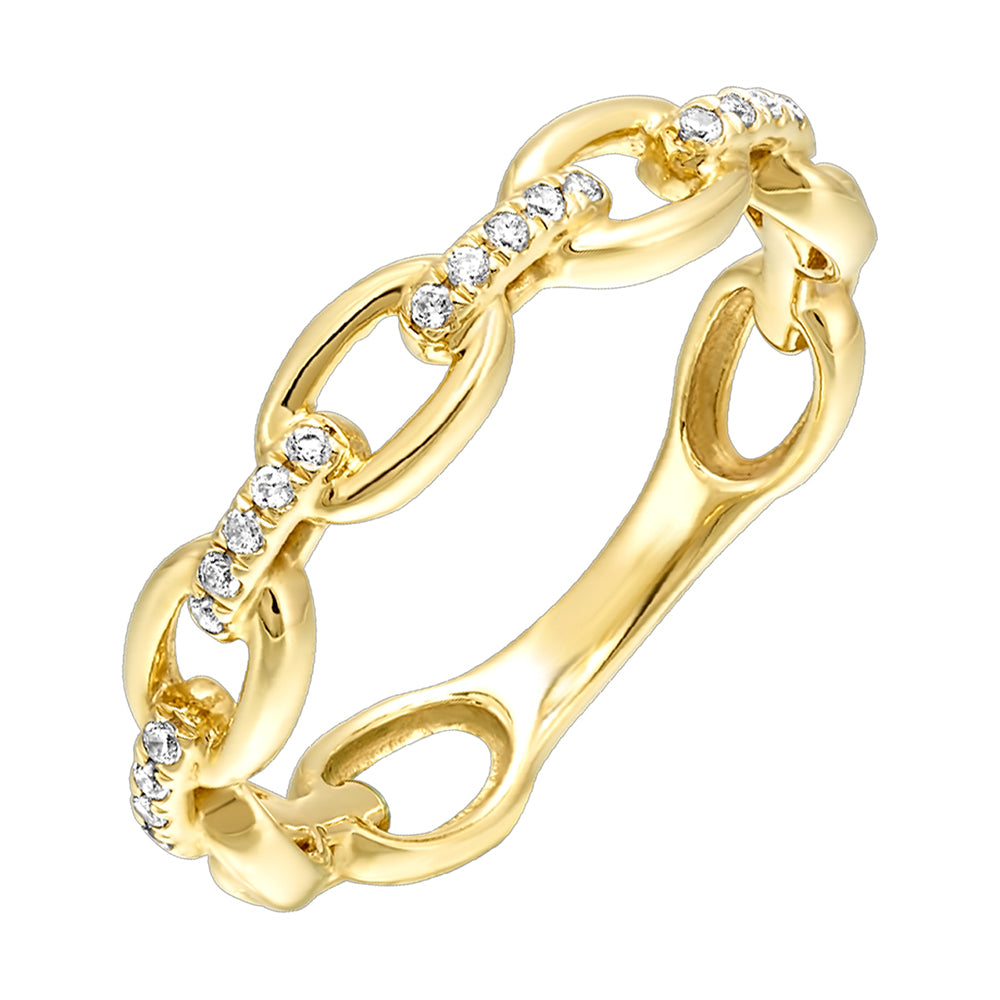 14Kt Yellow Gold Diamond 1/10Ctw Ring