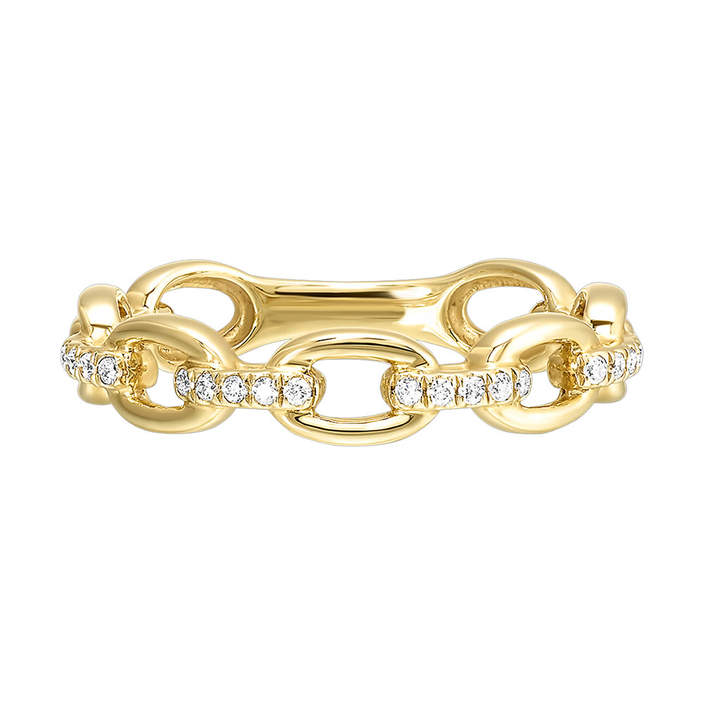 14Kt Yellow Gold Diamond 1/10Ctw Ring