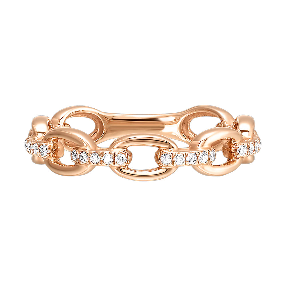14Kt Rose Gold Diamond 1/10Ctw Ring