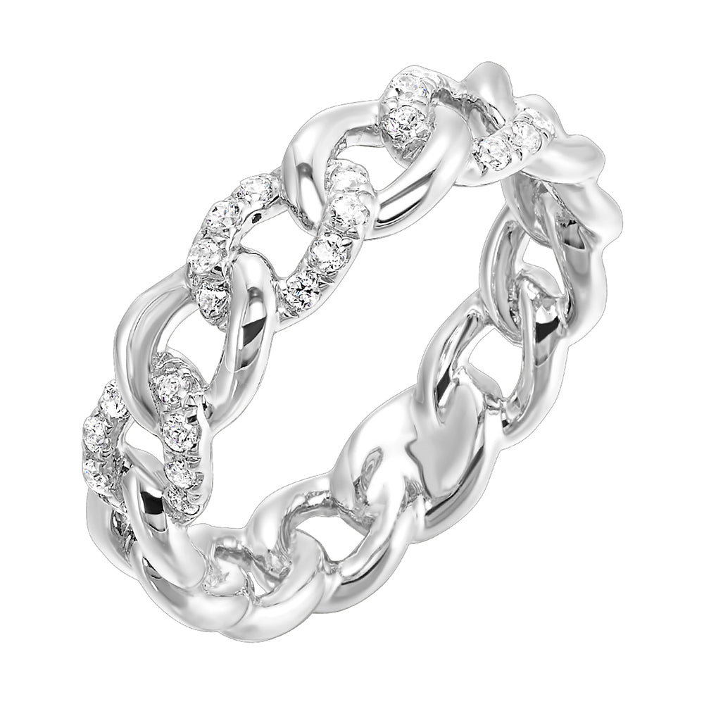 14Kt White Gold Diamond 1/5Ctw Ring