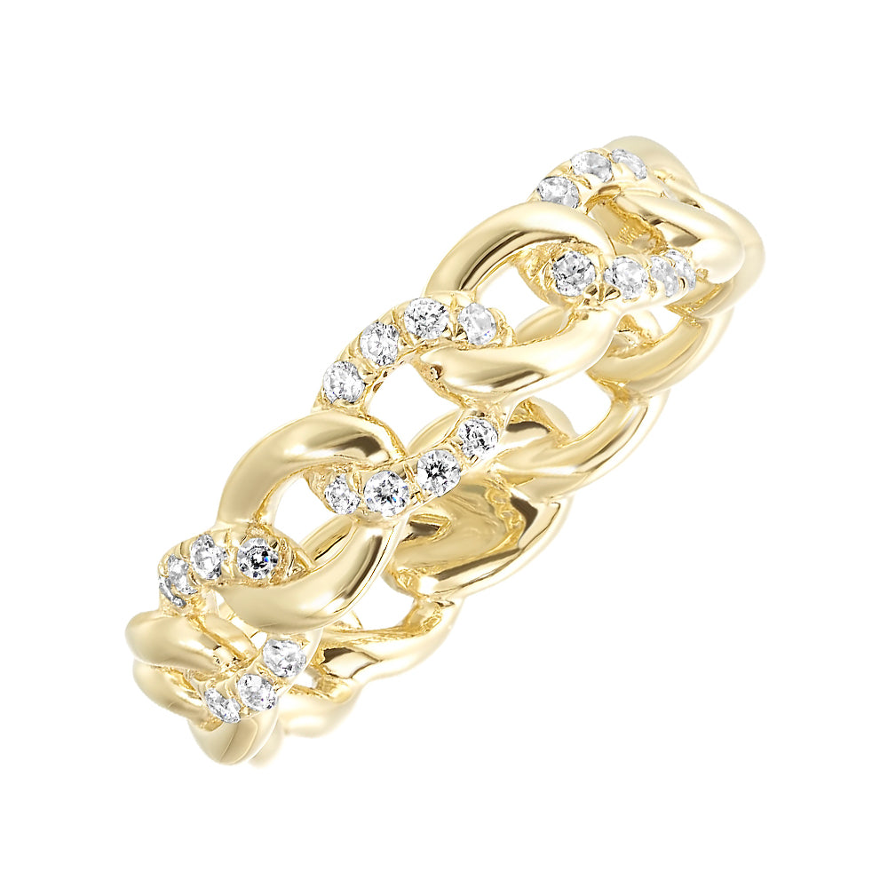 14Kt Yellow Gold Diamond 1/5Ctw Ring