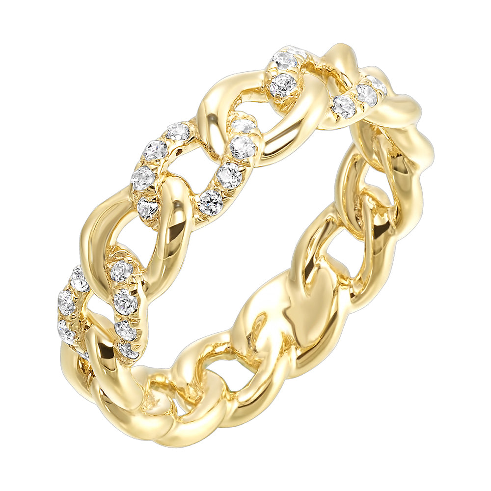 14Kt Yellow Gold Diamond 1/5Ctw Ring