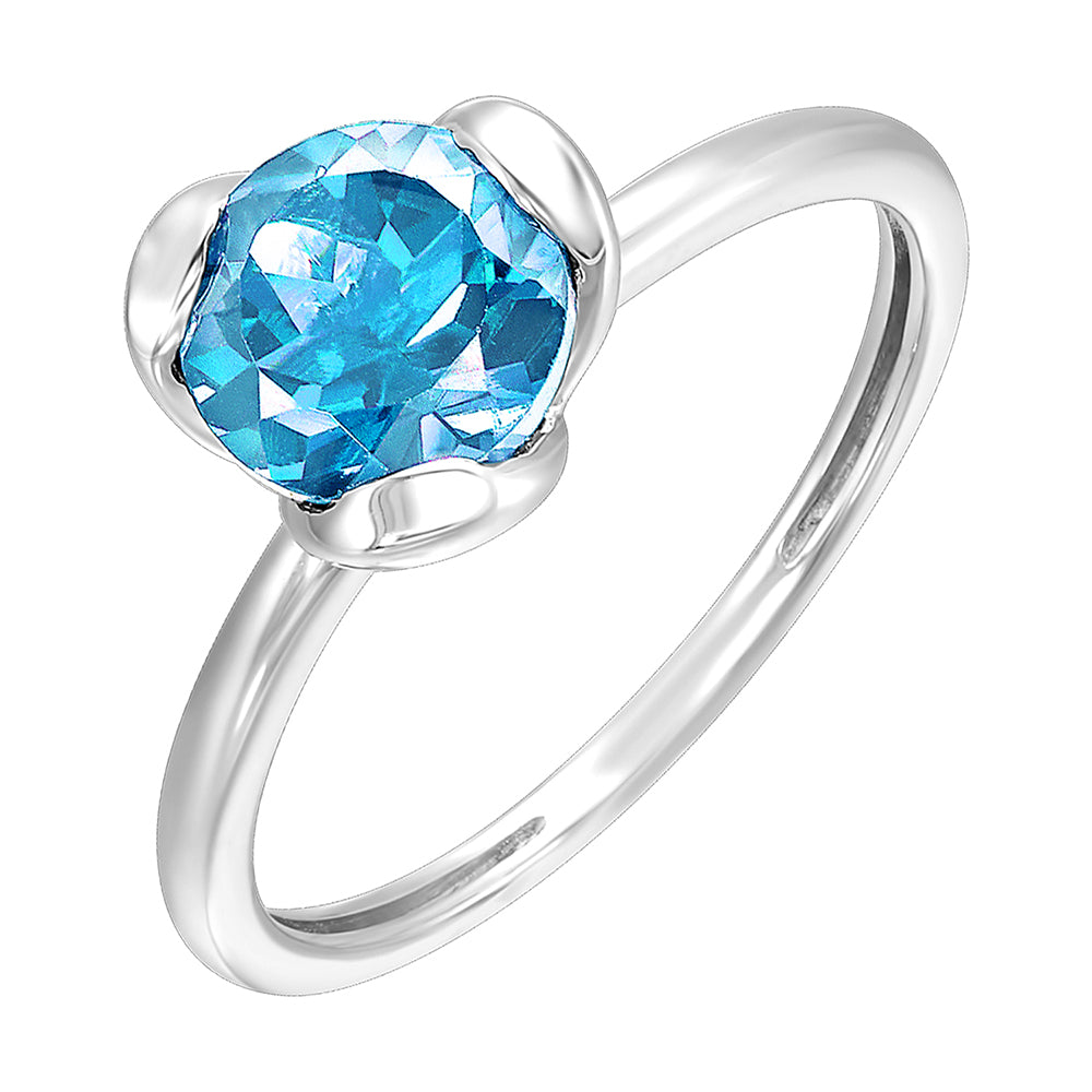 Silver Blue Topaz 1 3/4Ctw Ring