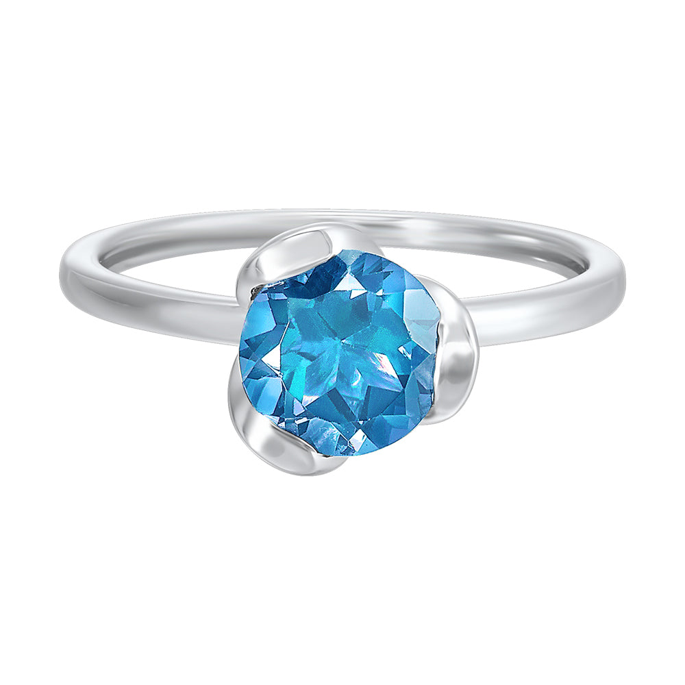 Silver Blue Topaz 1 3/4Ctw Ring