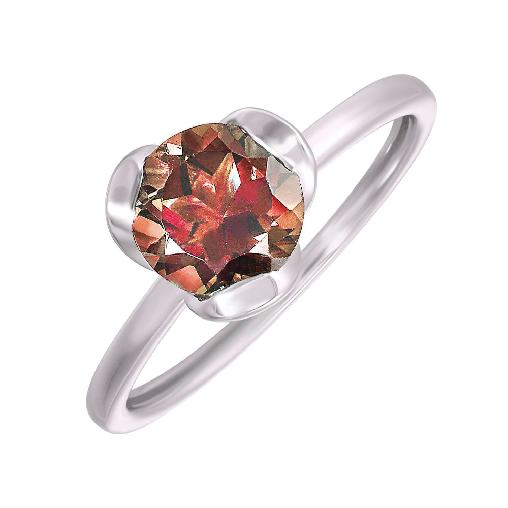 Silver & Garnet 1 3/8Ctw Ring