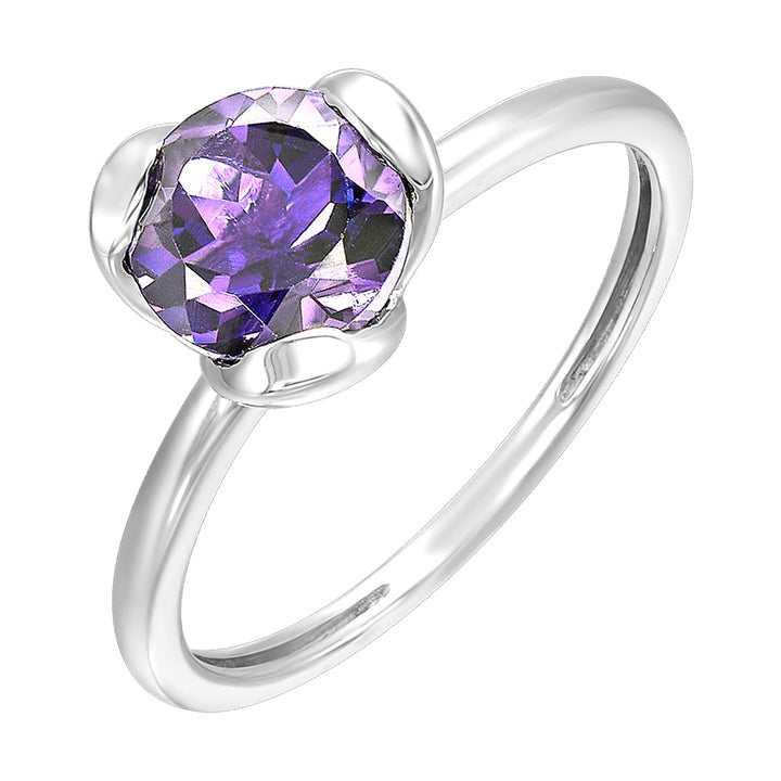 Silver Amethyst 1 1/5Ctw Ring