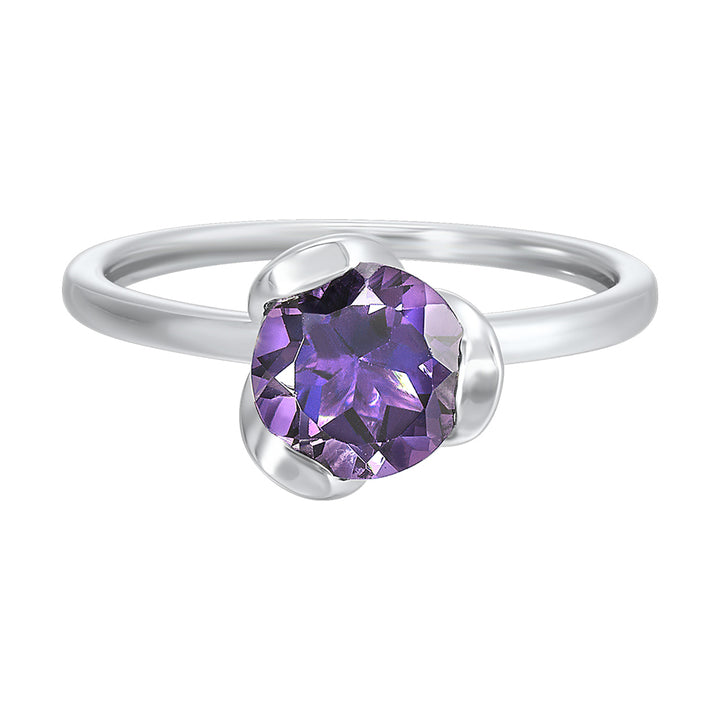 Silver Amethyst 1 1/5Ctw Ring