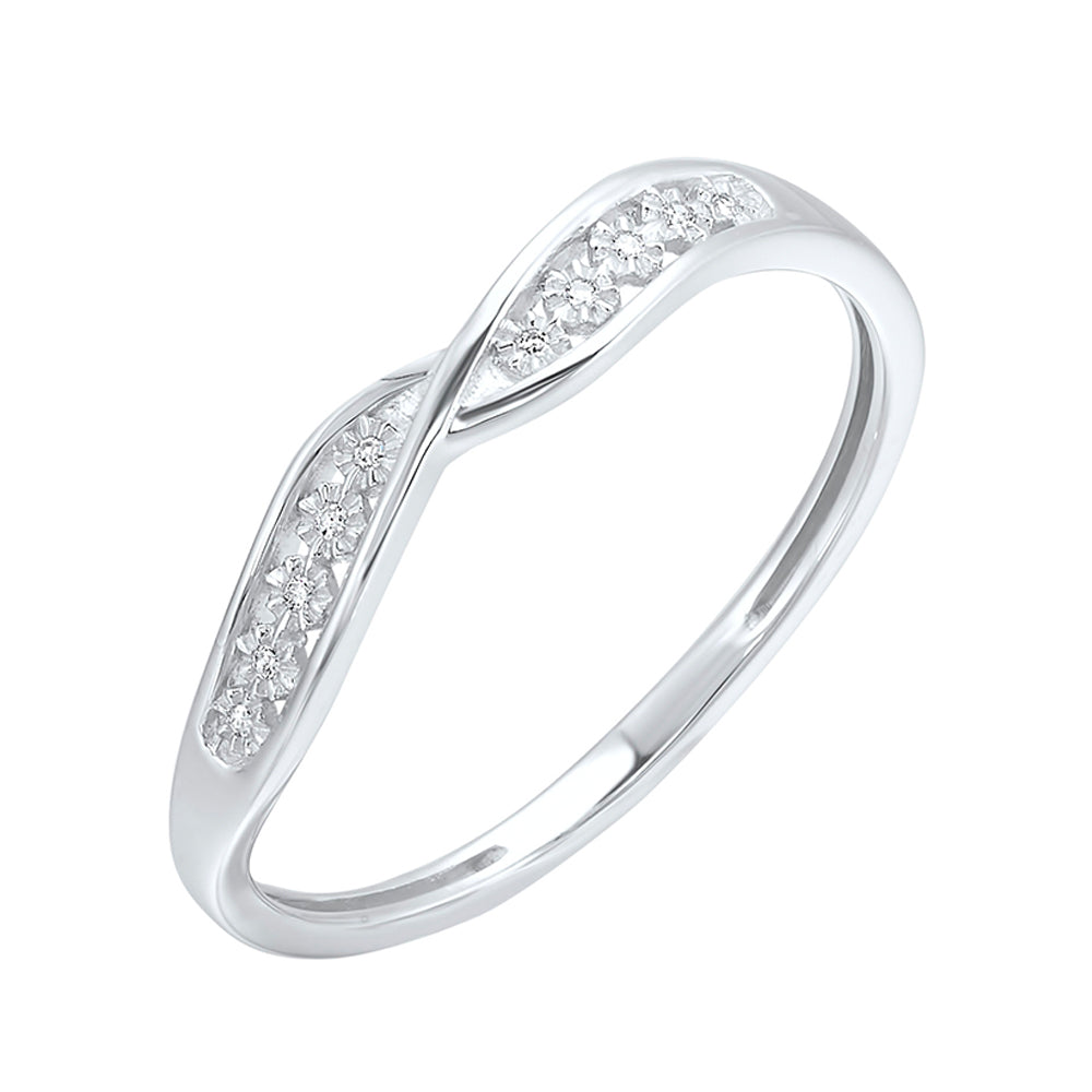 10Kt White Gold Diamond 1/20Ctw Ring