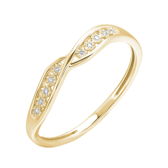 10Kt Yellow Gold Diamond 1/20Ctw Ring
