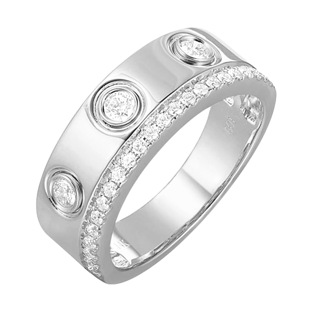 14Kt White Gold Diamond 1/3Ctw Ring